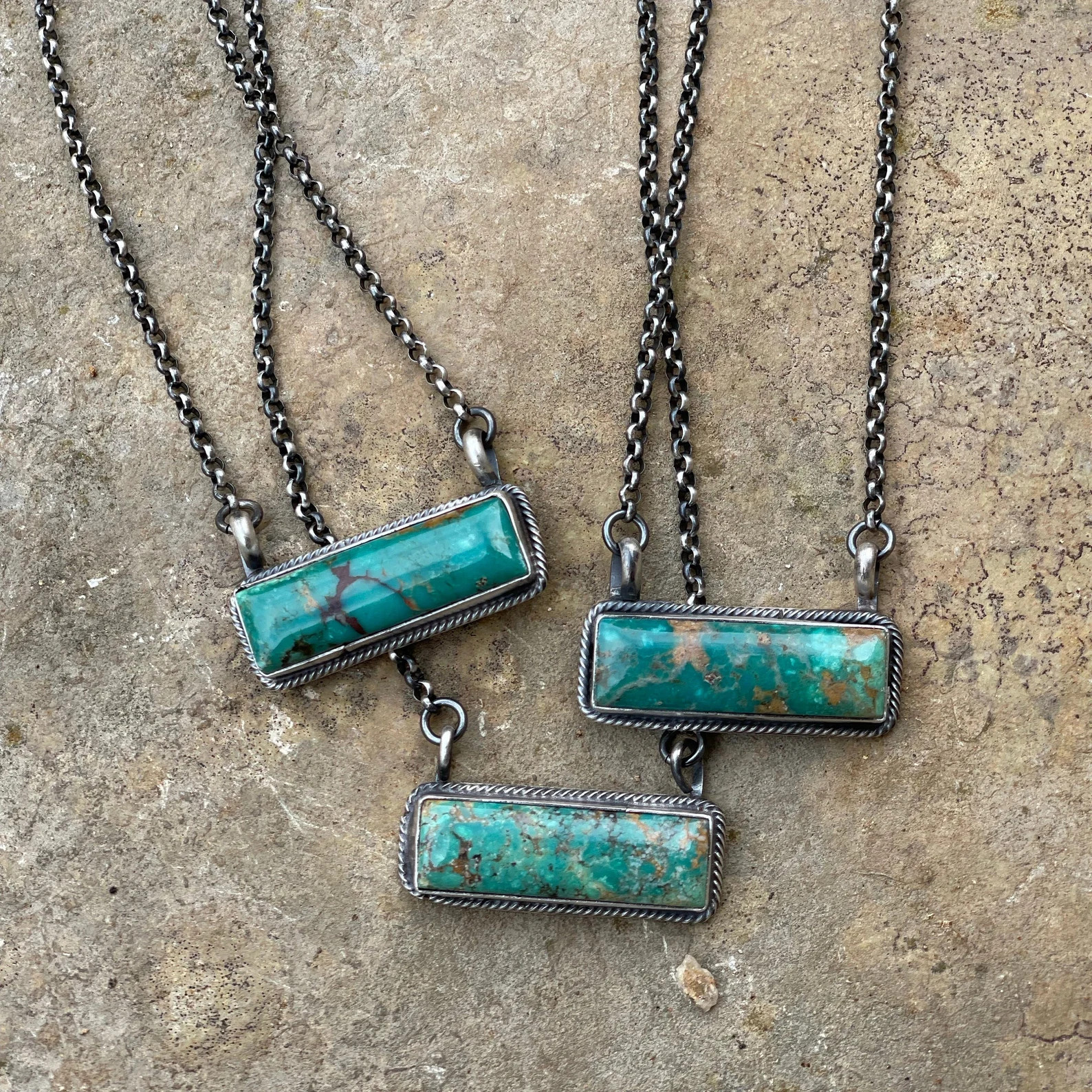 Authentic Turquoise Bar Necklace - Etsy | Etsy (US)