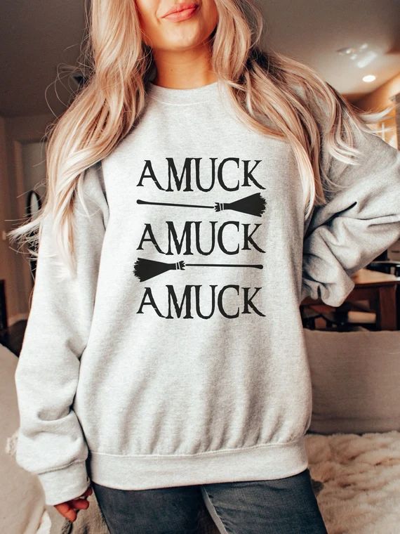 Amuck Amuck Amuck Sweatshirt FALL Halloween Sweatshirt Woman - Etsy | Etsy (US)