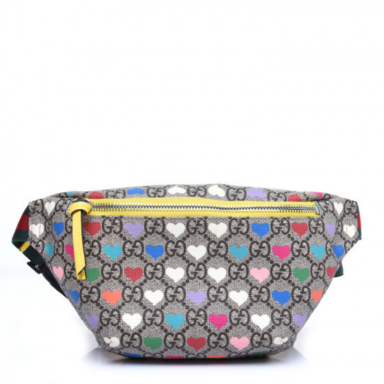 GG Supreme Monogram Web Childrens Heart Print Belt Bag Multicolor | Fashionphile
