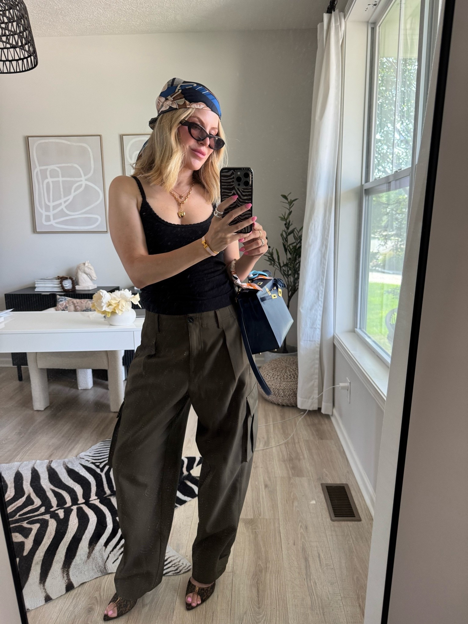 What I’m wearing plus a Hermes scarf worn as a headscarf

#LTKOver40 #LTKgrwm #LTKootd