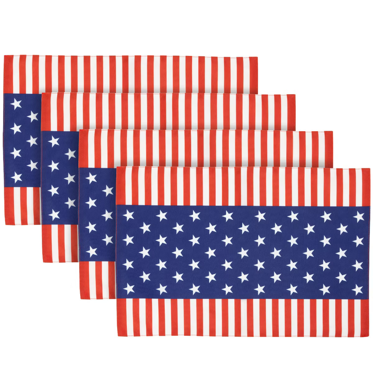 Northlight Set of 4 Stars and Stripes Americana Printed Placemats 18" | Target