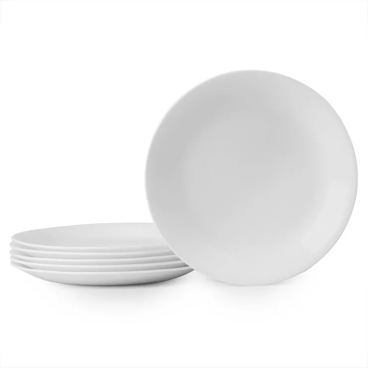 Corelle 8.5" 6pk Glass Lunch Plates White | Target
