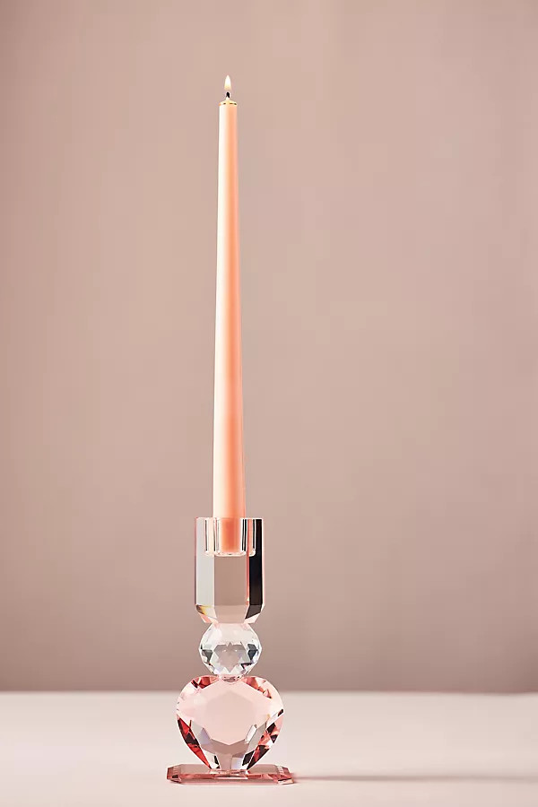 Heart Cut Glass Candle Holder | Anthropologie (US)