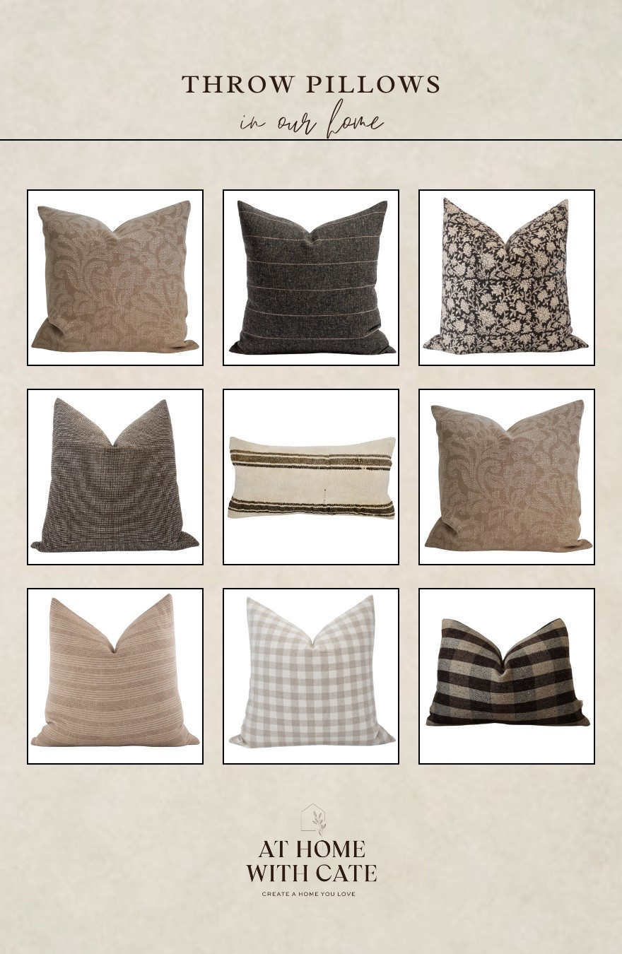 Some of the throw pillows that we currently have in our home. 🤎 

#LTKhome 
