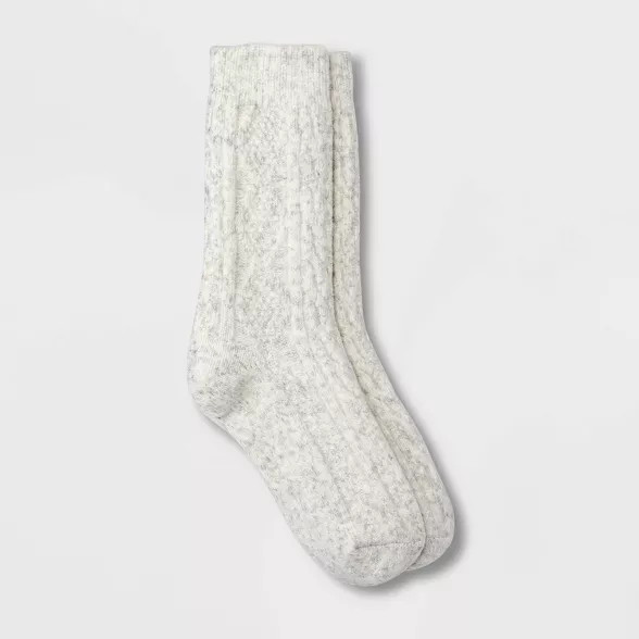 Women's Cozy Sweater Cable Crew Socks - Universal Thread™ 4-10 | Target