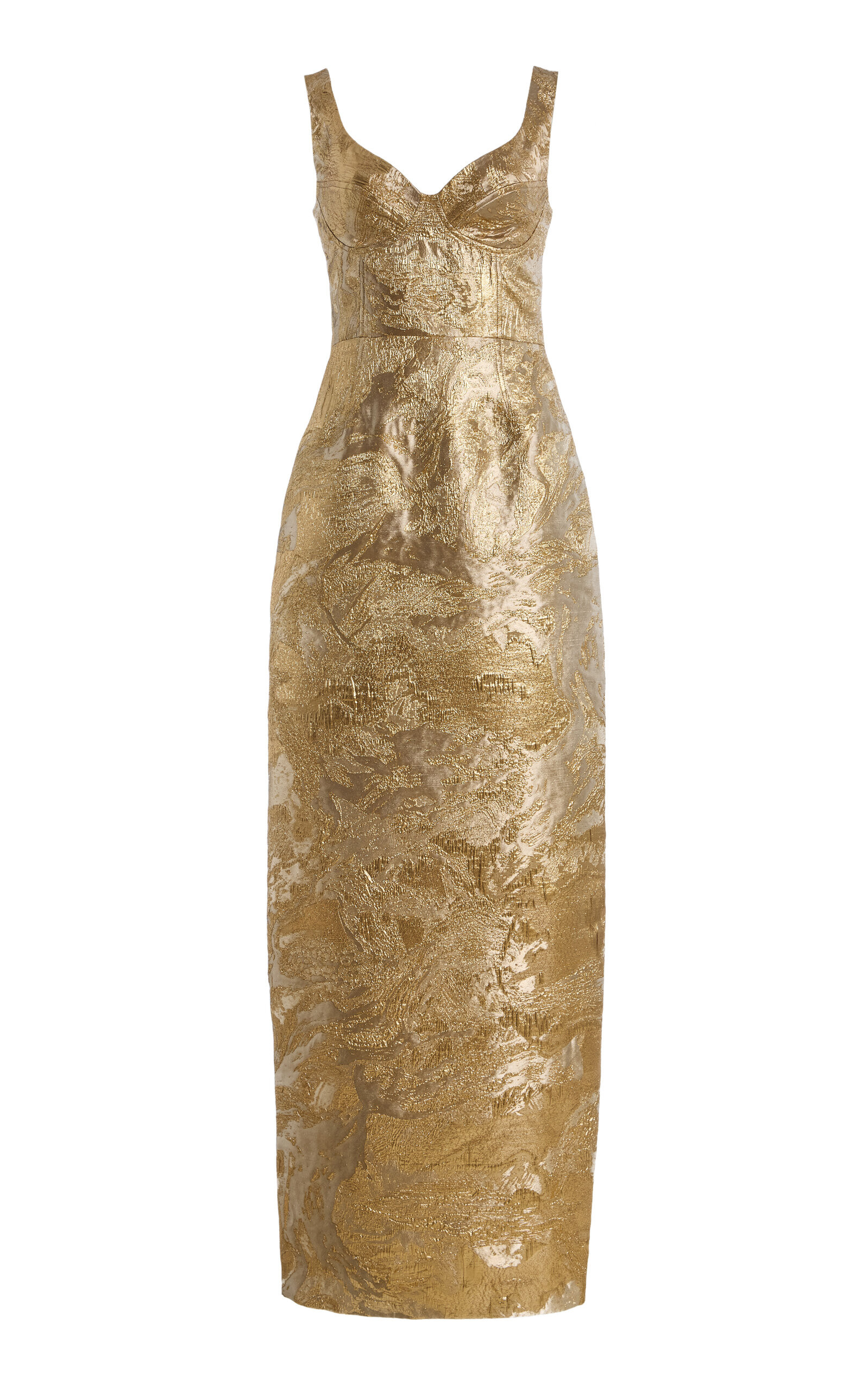 SIMKHAI Viella Metallic-Jacquard Gown - Moda Operandi | Moda Operandi (Global)