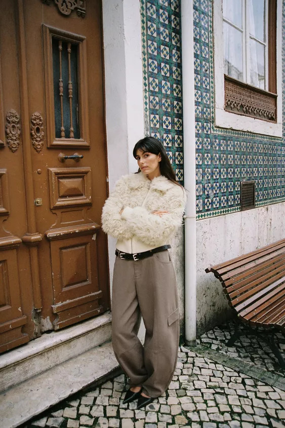 FAUX FUR BOMBER JACKET | Zara UK