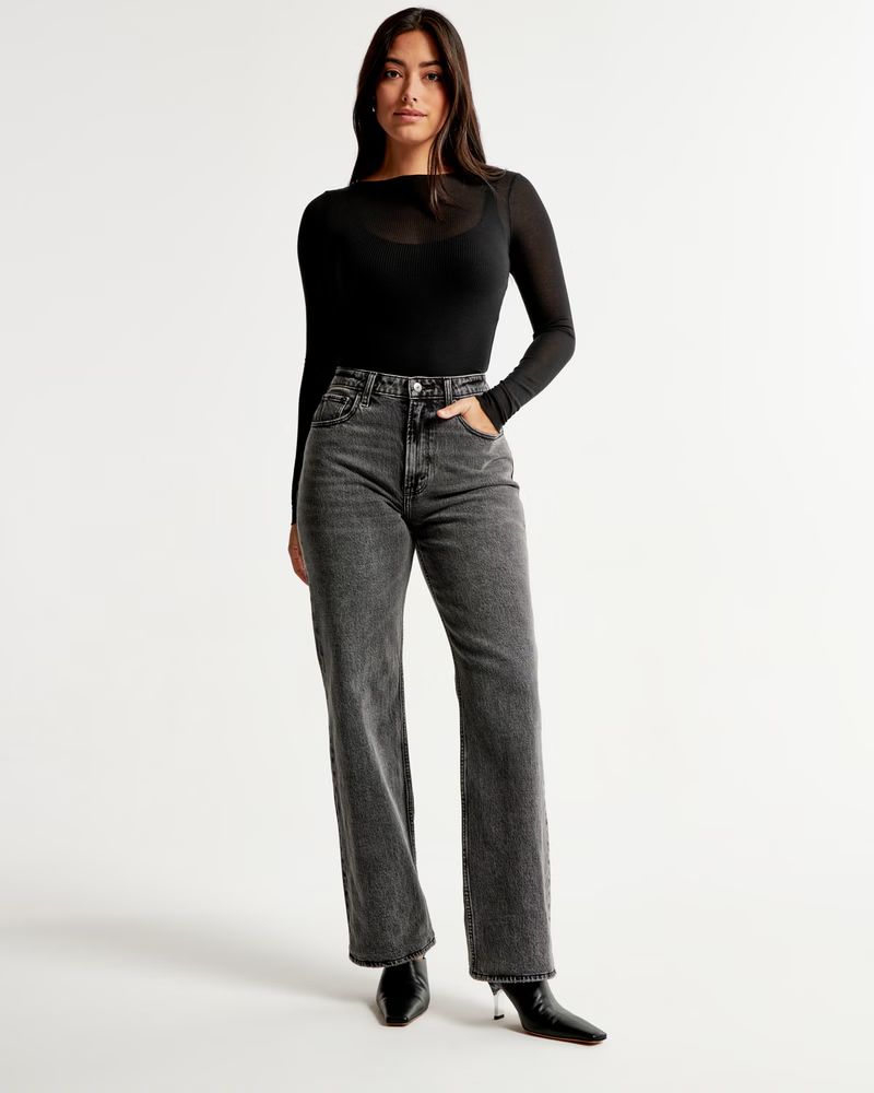 Women's Curve Love High Rise 90s Relaxed Jean | Women's Bottoms | Abercrombie.com | Abercrombie & Fitch (US)