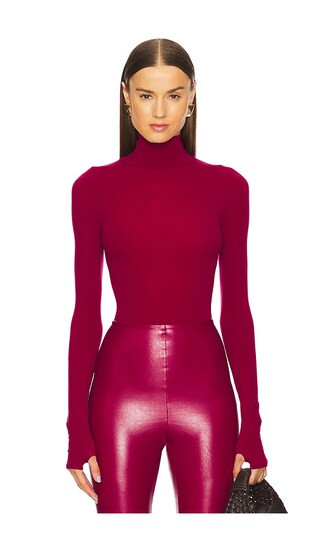 Ballet Turtleneck Bodysuit in Copper | Revolve Clothing (Global)