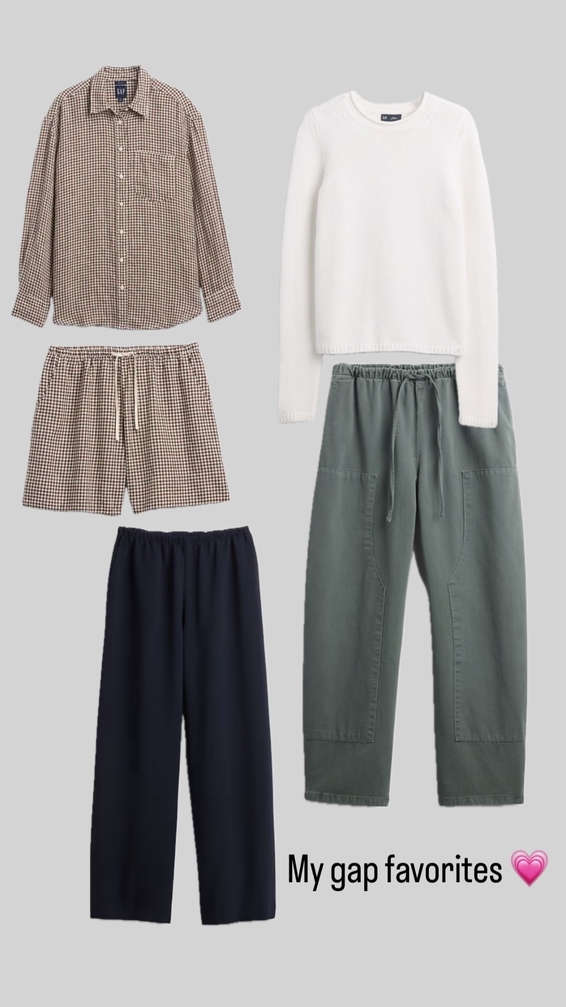 Some of my Gap Faves!! 🤩
Double Knee Barrel Pant 
Easy pant 
100% cotton Roll neck sweater 
Linen oversized shirt
Linen Shorts 

#LTKootd #LTKgrwm #LTKMidsize