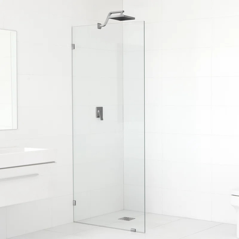 32" W x 78" H Frameless Fixed Glass Panel | Wayfair Professional