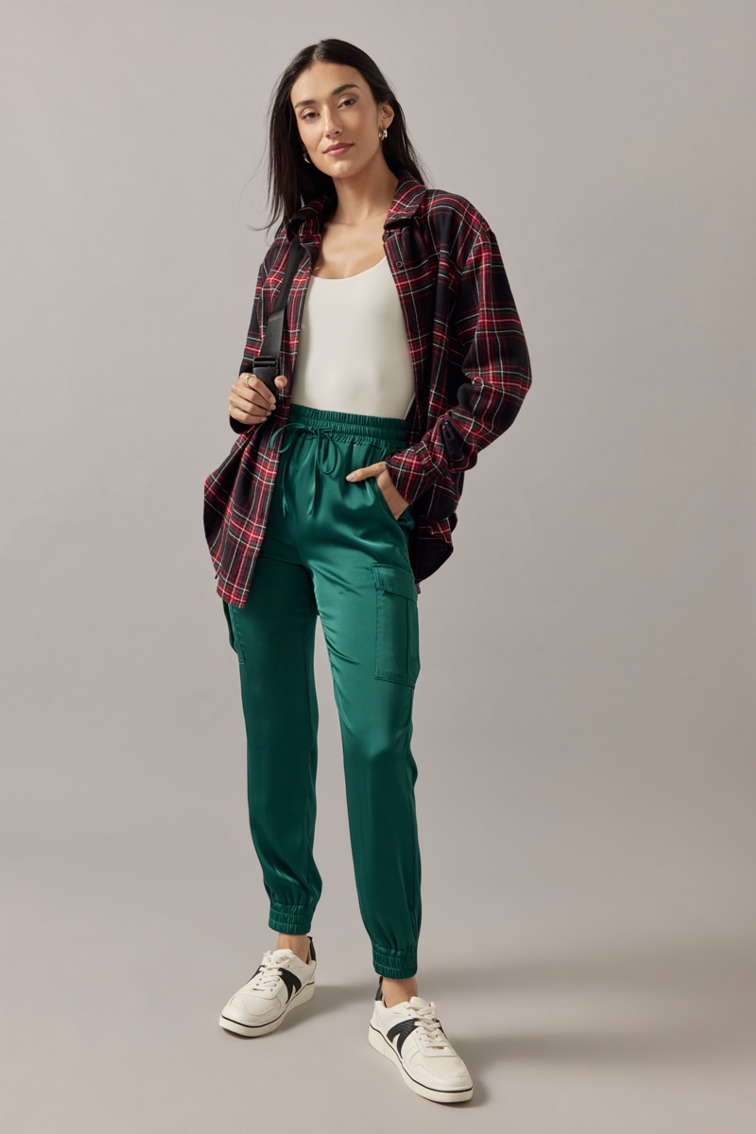 Dianna Christmas Plaid Button Down Top | Francesca's