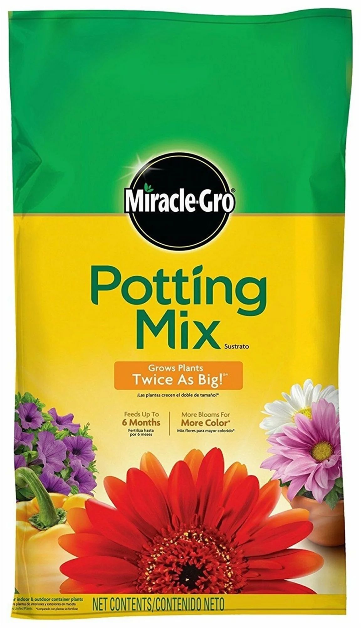 Miracle-Gro Potting Mix 1 cu. ft., For Use With Container Plants - Walmart.com | Walmart (US)