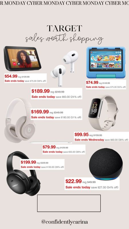 Lots of electronics on sale at Target for Cyber Monday! Some great gift ideas included here🫶🏻

#LTKHoliday #LTKCyberWeek #LTKGiftGuide
