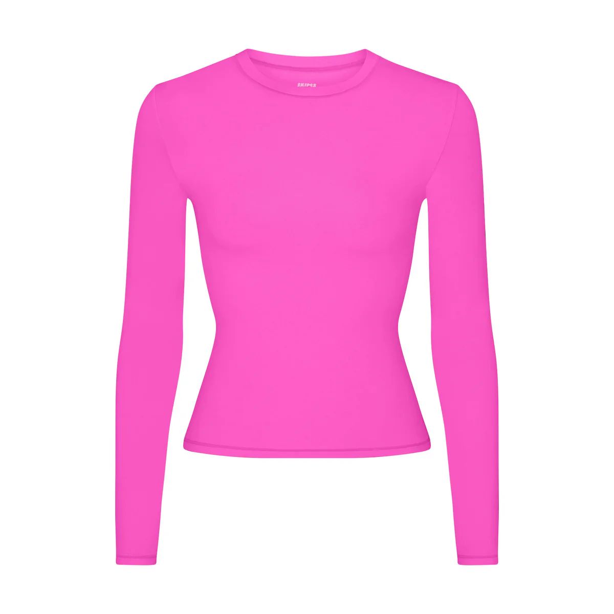 FITS EVERYBODY LONG SLEEVE T-SHIRT | NEON PINK | SKIMS (US)
