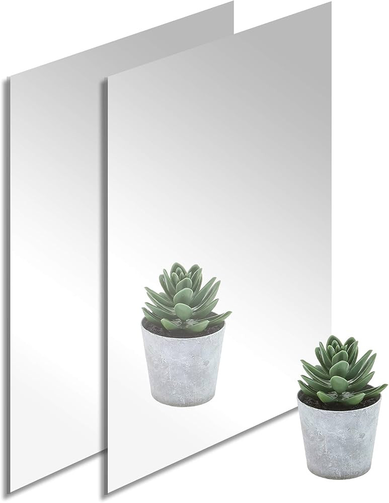 (2-Pack) 12" x 24" Silver Mirrored Acrylic – 5/64" Thick; Perfect for Decorative Furniture, Cra... | Amazon (US)