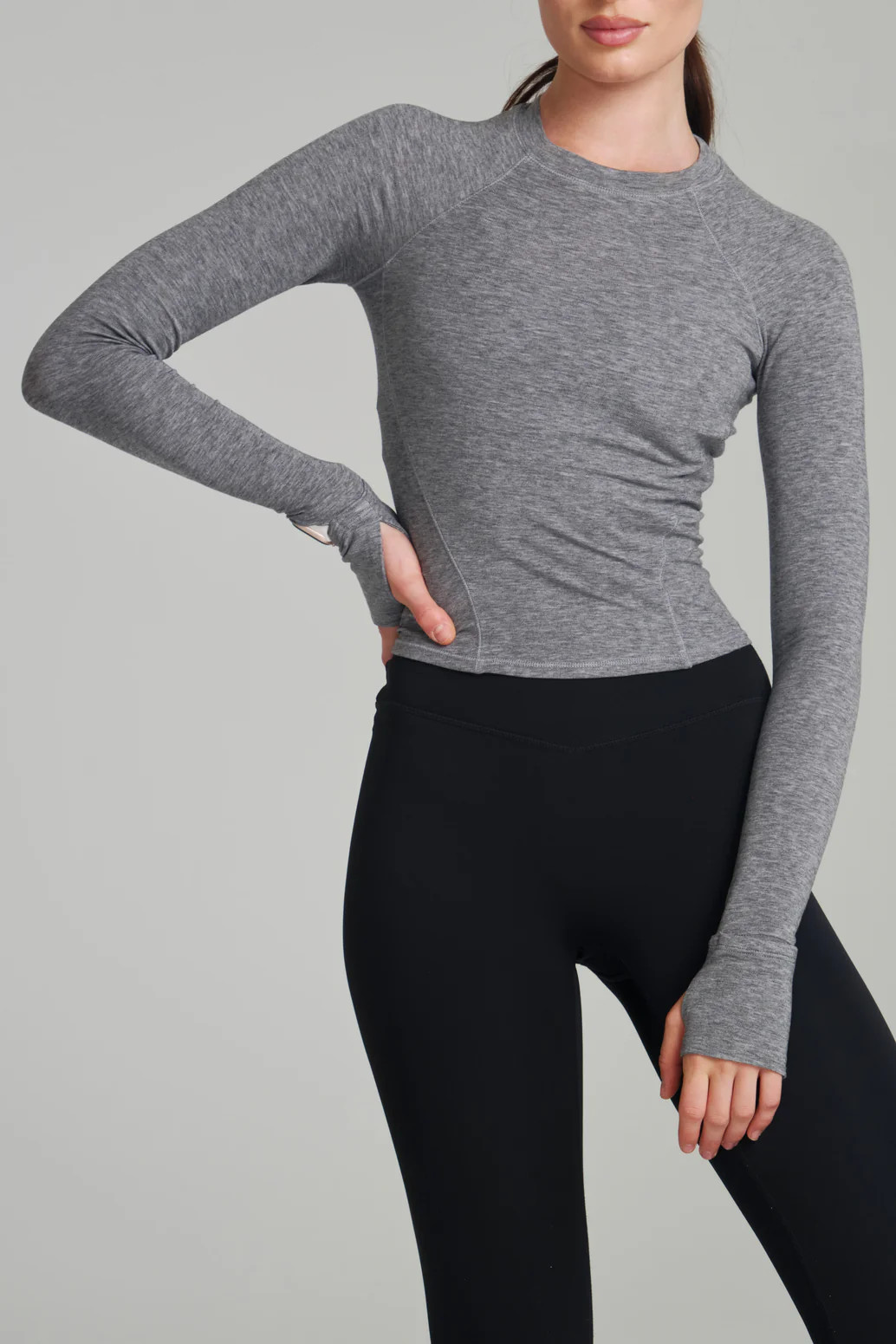 Base Layer Long Sleeve Waist Top - Plastic Pink | Buffbunny Collection