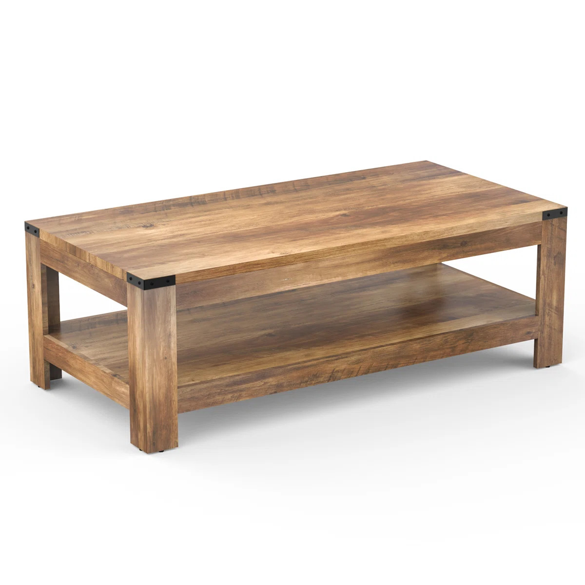 Damika Rectangular Coffee Table with 2-Tier Storage | Wayfair North America