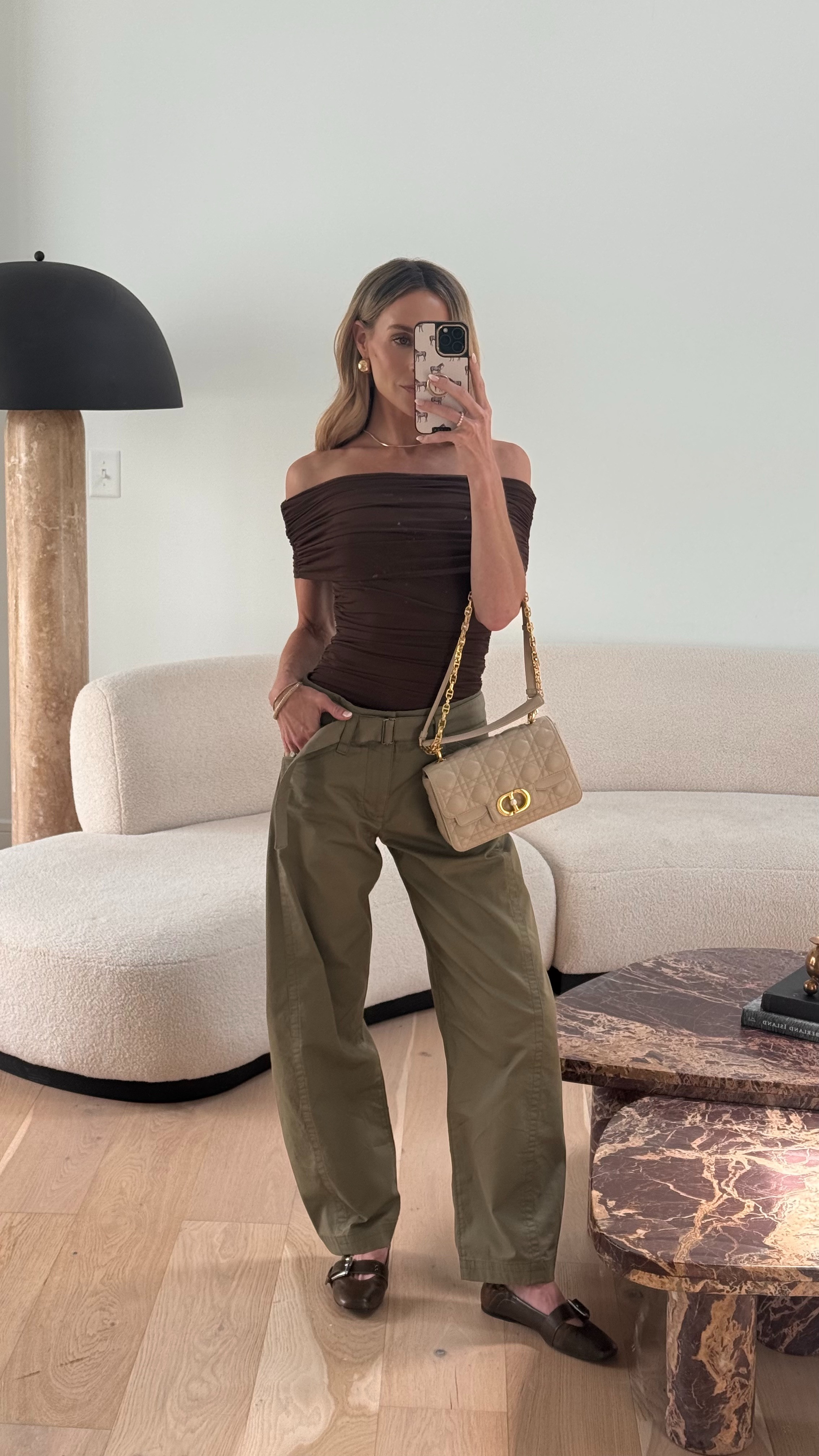 love this look! paired this off the shoulder chocolate brown top with these barrel pants. don't miss out, abercrombie is having a 20-50% off sale right now! 🤎🧸 

 

#LTKStyleTip #LTKShoeCrush #LTKItBag