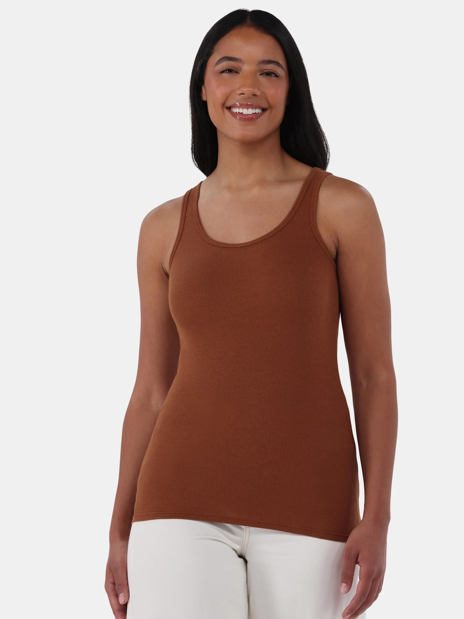 Time and Tru Women's Ribbed Tank Top, Sizes XS-XXXL | Walmart (US)