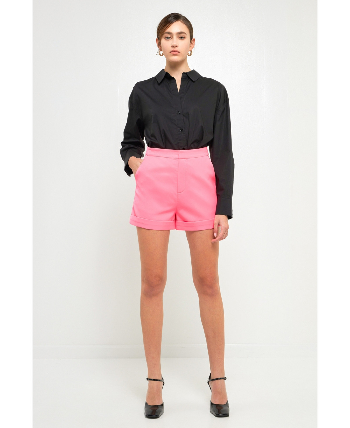 endless rose Women's Tailored Basic Shorts - Neon pink | Macy's