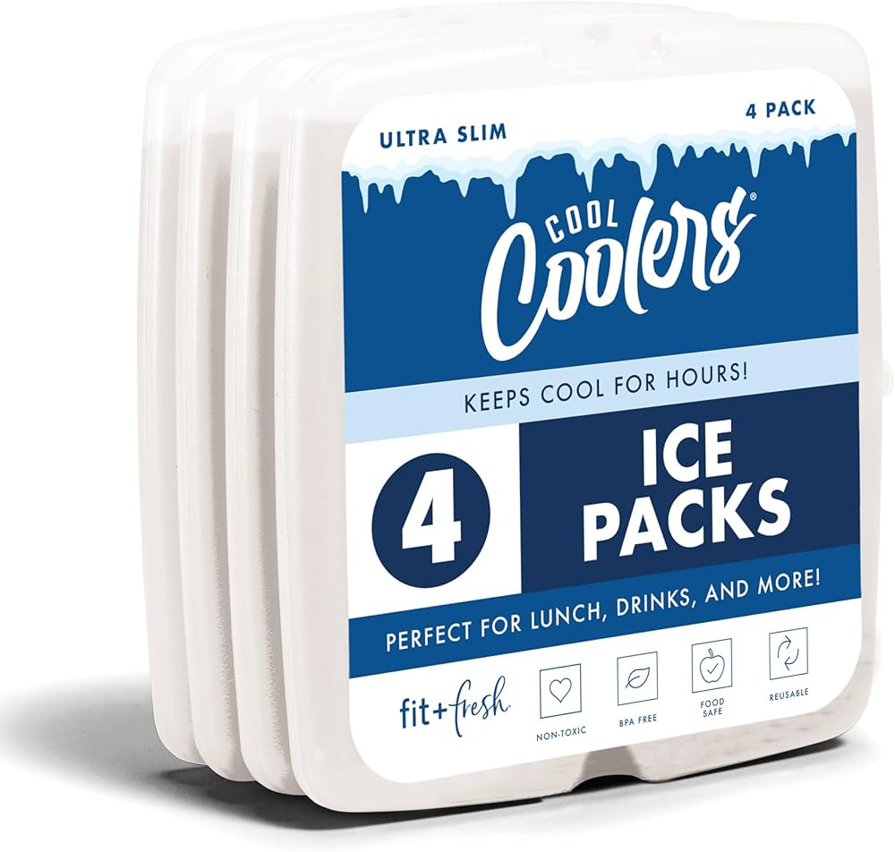 Cool Coolers by Fit & Fresh Slim Ice Packs, Quick Freeze Reusable Ice Packs for Lunch Boxes & Coo... | Amazon (US)