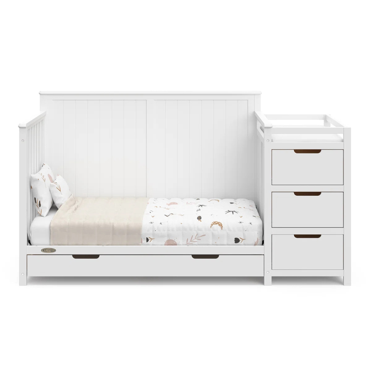 Hadley 5-in-1 Convertible Crib and Changer with Storage | Wayfair North America