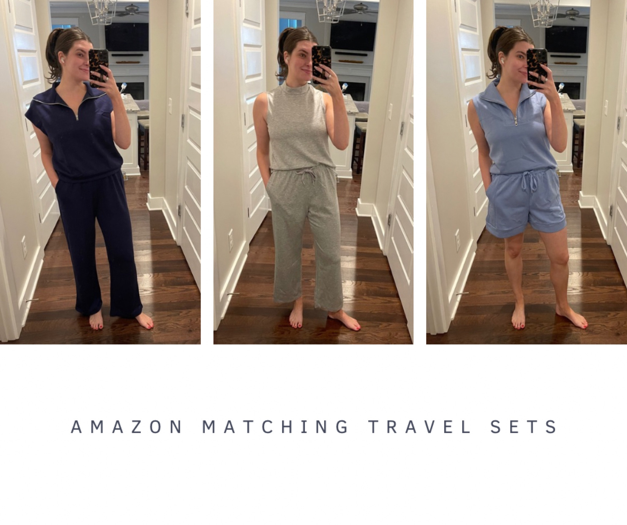 Amazon matching set round up! I love a matching set while traveling and have ordered/complied some of my favorites ✈️🧳

The sets pictured feel just like the Spanx Air Essentials fabric and are great Varley and Vuori dupes! 

#LTKSeasonal #LTKSaleAlert #LTKTravel