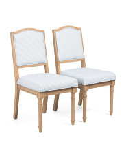 Set Of 2 16x36 Wooden Frame Upholstered Dining Chairs With Turned Legs | Kitchen & Dining Room | ... | Marshalls