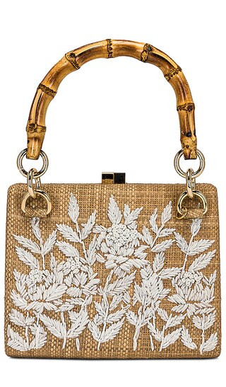 Paola Flower Mini Bag in Toast & Off White | Revolve Clothing (Global)