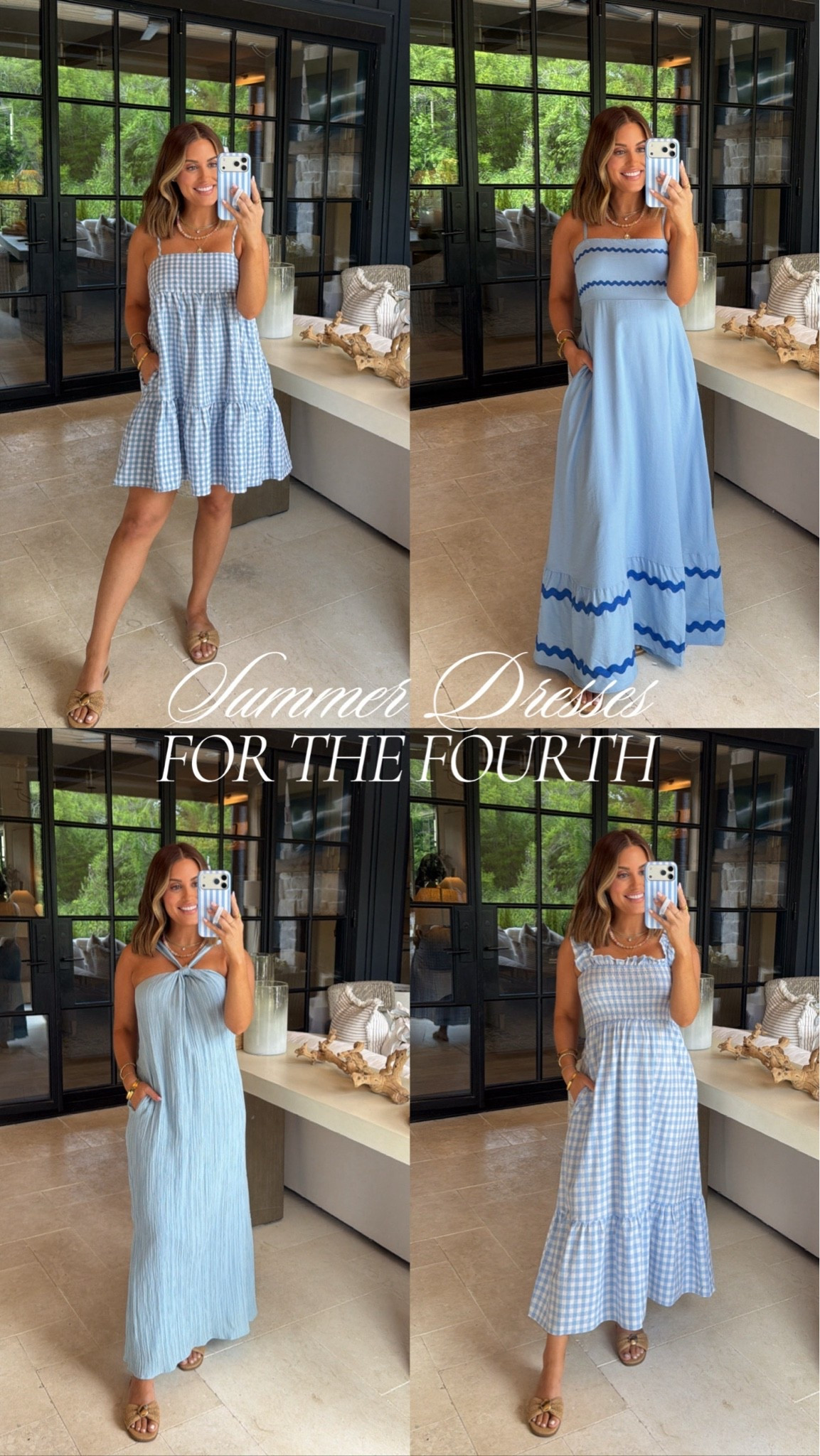 Some of my favorite dresses that are always perfect for patriotic holidays, including the Fourth of July! 🇺🇸 All of these looks are from Amazon & will ship in time for the festive weekend ahead. Perfect if you have any parties, dinner plans, or vacations that you’ll need an outfit for ✨.