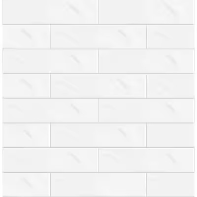 Satori Pearl White 3-in x 12-in Glossy Ceramic Subway Wall Tile (0.24-sq. ft/ Piece) | Lowe's