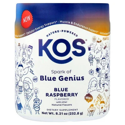 KOS, Spark of Blue Genius, Blue Raspberry, 8.21 oz (232.8 g) | iHerb
