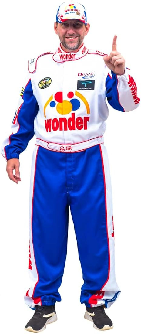 Ricky Bobby Driver Deluxe Jumpsuit and Hat Halloween Costume Cosplay | Amazon (US)