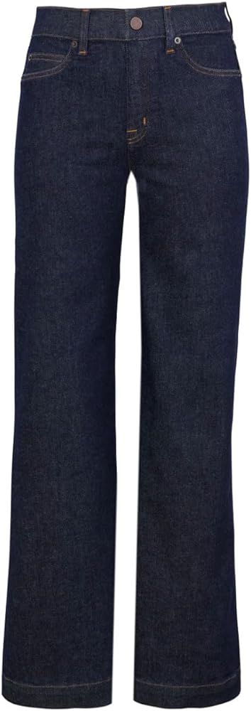 SPANX Women's Indigo Dark Wash Wide Leg Stretch Cotton Jeans | Amazon (US)