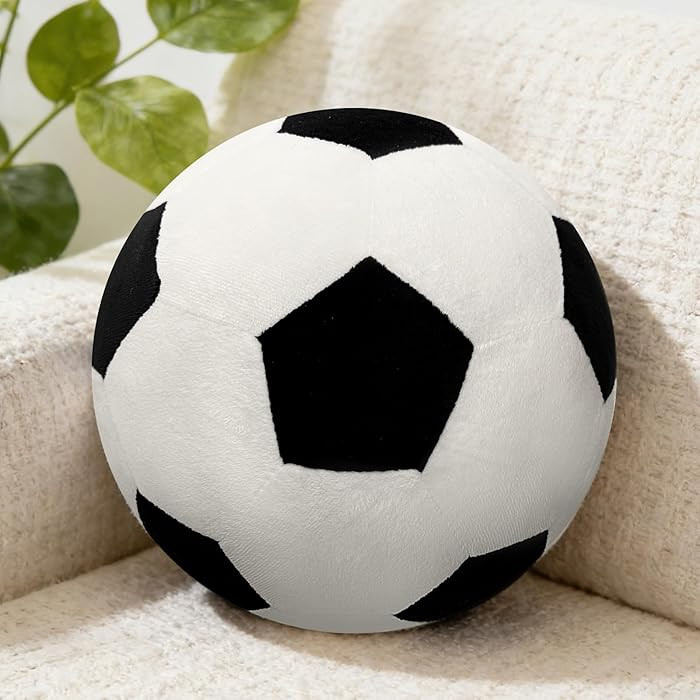 World Cup Soccer Pillow, Soccer Ball Plush Fluffy Soft Round Stuffed Soccer Ball Throw Pillows, 8... | Amazon (US)