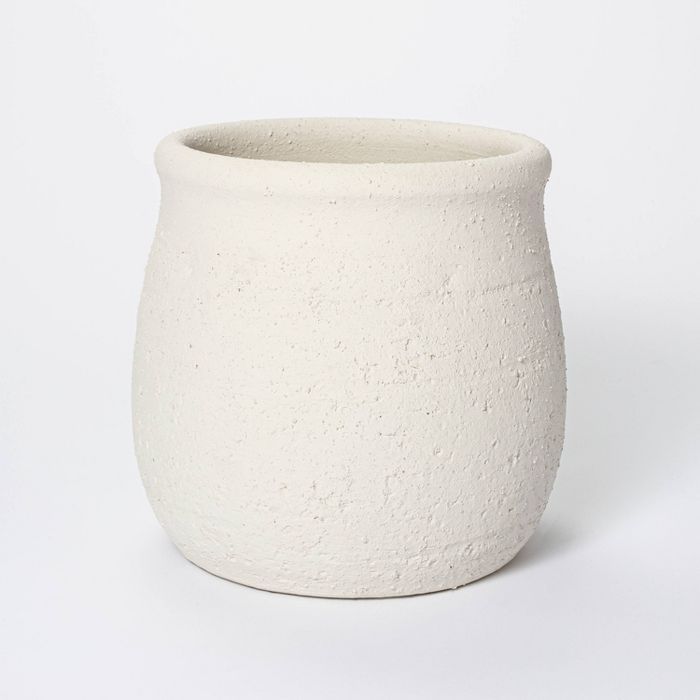 9" x 9.5" Rustic Weathered Planter White - Threshold™ designed with Studio McGee | Target