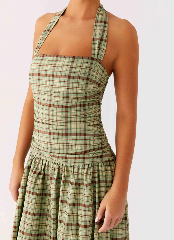 Lilith Maxi Dress - Forest Plaid | Peppermayo (Global)