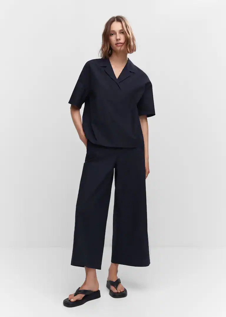 Cotton culotte trousers -  Women | Mango USA | MANGO (US)