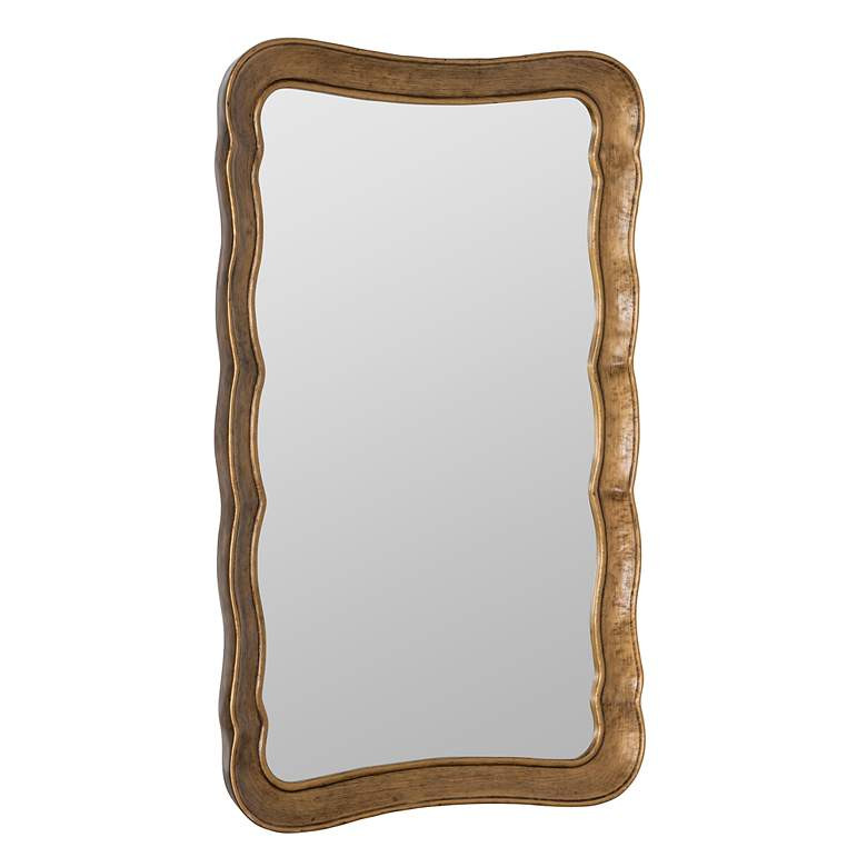 Gold Glam Luxe 40 Inch Framed Wall Mirror - #3949M | Lamps Plus | Lamps Plus