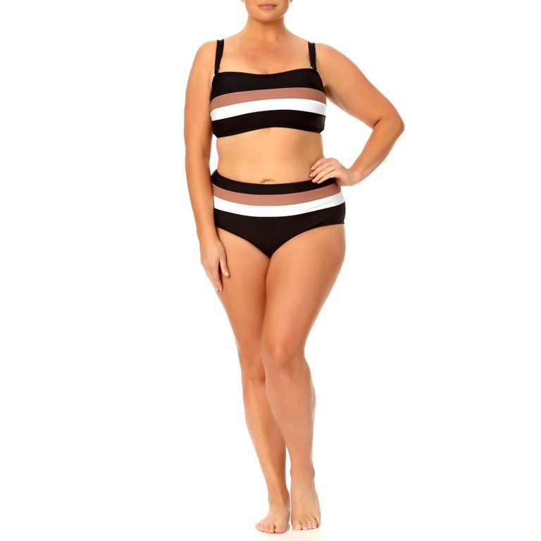 Time and Tru Women's and Women's Plus Size Colorblock Swim Bottom - Walmart.com | Walmart (US)