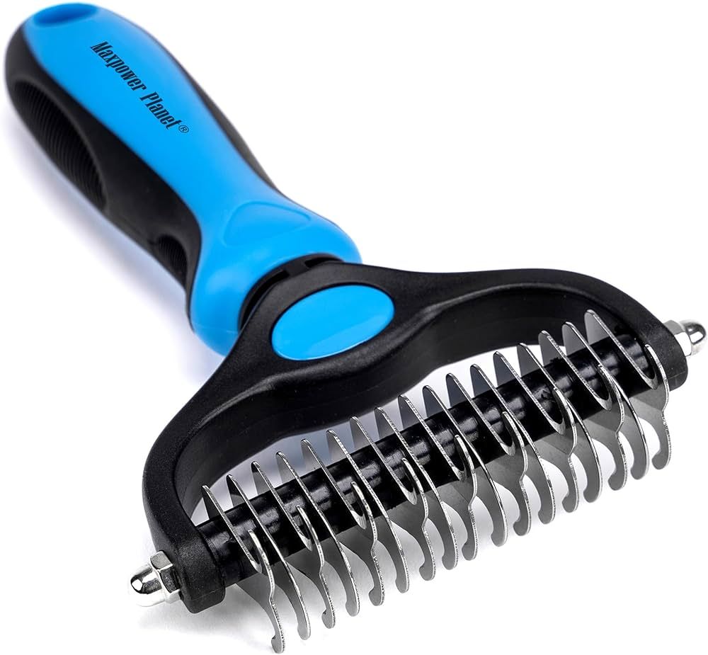 Maxpower Planet Pet Grooming Brush - Double Sided Shedding, Dematting Undercoat Rake for Dogs, Ca... | Amazon (US)