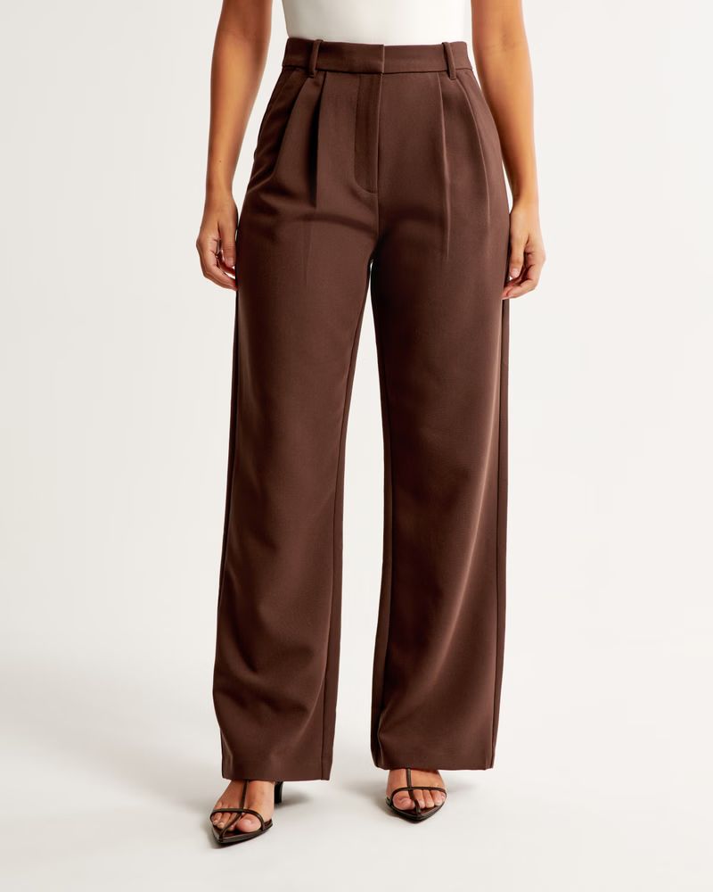 Curve Love A&F Sloane Tailored Pant | Abercrombie & Fitch (US)