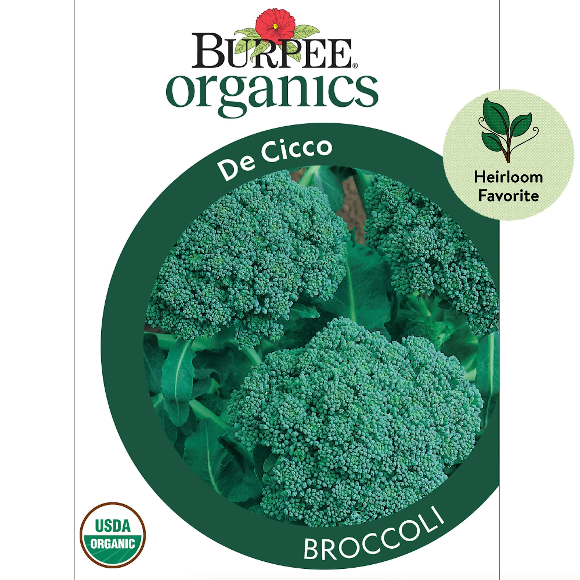 Burpee Organic De Cicco Broccoli Vegetable Seed, 1-Pack | Walmart (US)