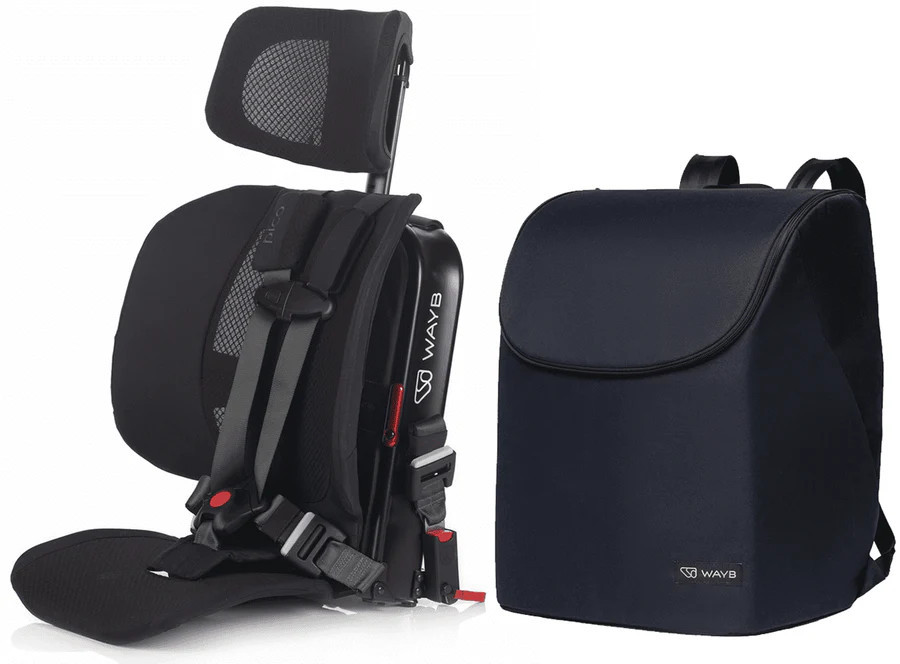 WAYB Pico Portable Car Seat Bundle, 2023, Jet, Deluxe Bag | GoodBuy Gear