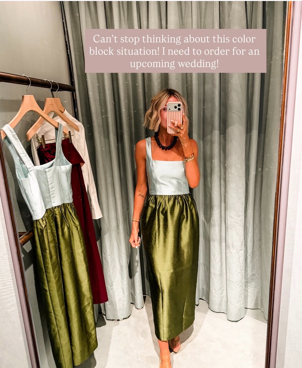 This color block dress is a 10/10! Love this for a wedding! I actually have one soon, and I need to order this!

Loverly Grey, Tuckernuck, fall wedding guest, wedding guest dress, cocktail dress 

 #LTKSeasonal
