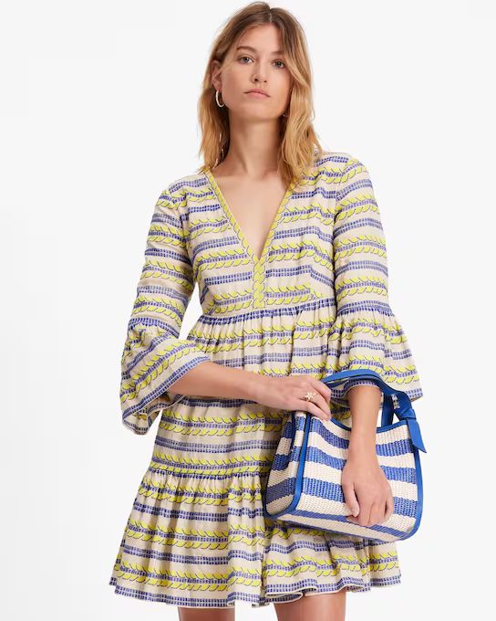 Awning Stripe Embroidered Tunic | Kate Spade (US)