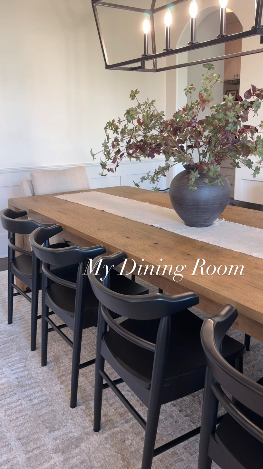 Still very bare! But coming along. This was my first Pottery Barn purchase ever and I absolutely love this table. With the leaf it extends to 10 ft.

•
•
Dining room furniture, modern organic home decor inspo, extendable dining table, wooden tables, upholstered chairs, living room furniture, neutral rugs

#LTKHome #LTKSeasonal