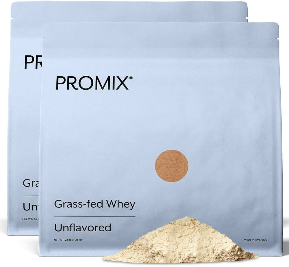 ProMix Nutrition Whey Protein Powder, Unflavored - Grass-Fed - ­Post Workout Fitness & Nutrition... | Amazon (US)