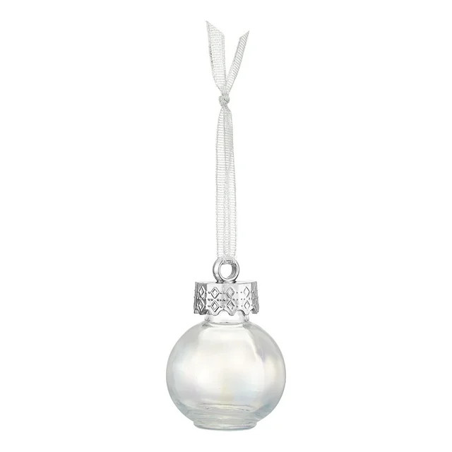 Holiday Time 2oz Glass Christmas Ornament Shot Glass Clear Iridescent,1 Pack | Walmart (US)